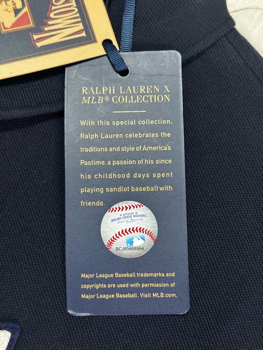 Polo by Ralph Lauren Navy Blue New York Yankees Logo Polo Shirt - Picture 7 of 12